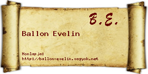 Ballon Evelin névjegykártya