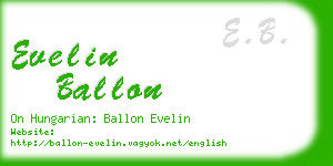 evelin ballon business card